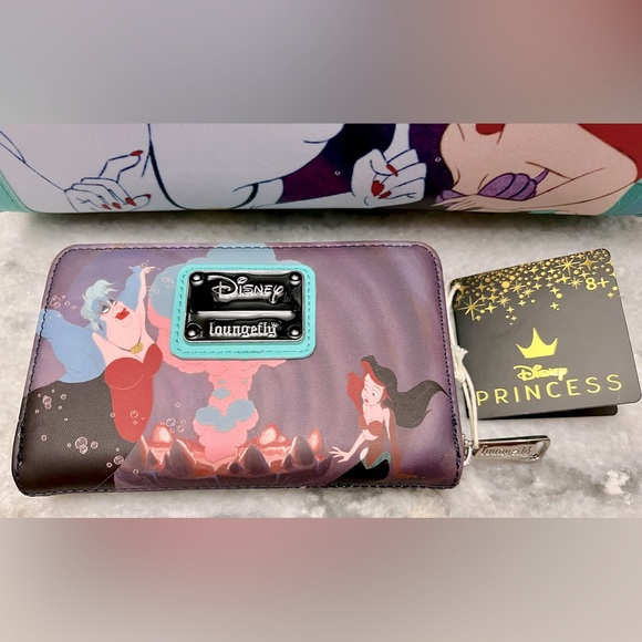 LoungeFly Disney Little Mermaid Bag & Wallet NWT 💝💚 - Picture 3 of 9